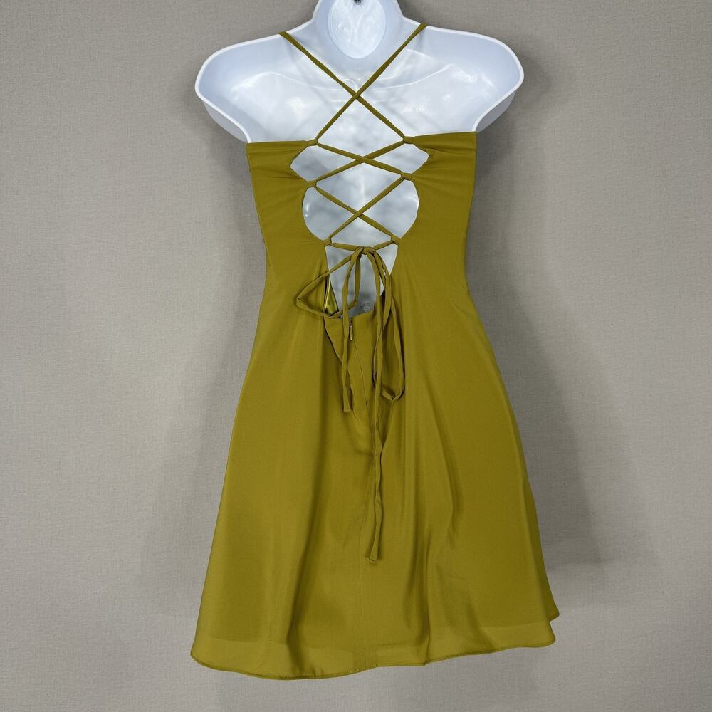 BABYBOO‎ Dress Womens Small Green Renee Mini Strappy Lace Up Back Party Resort - Picture 4 of 13